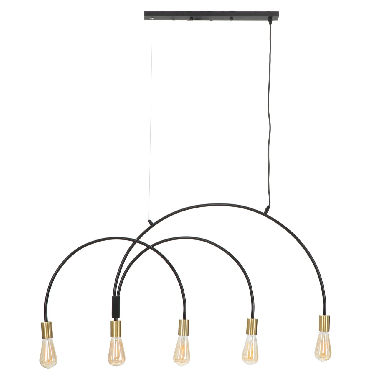 Lustra Darky, Mauro Ferretti, 5 x E27, 20W, 104x5x50 cm, fier - imagine 7